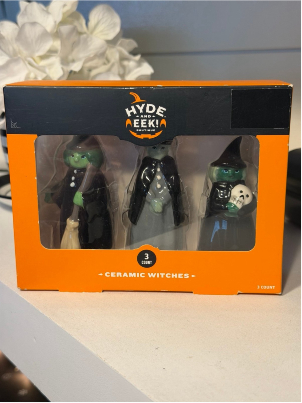 2025 Hyde and EEK! Boutique 3pc Witch Mini Mantle Ceramic Decorative Accent Set